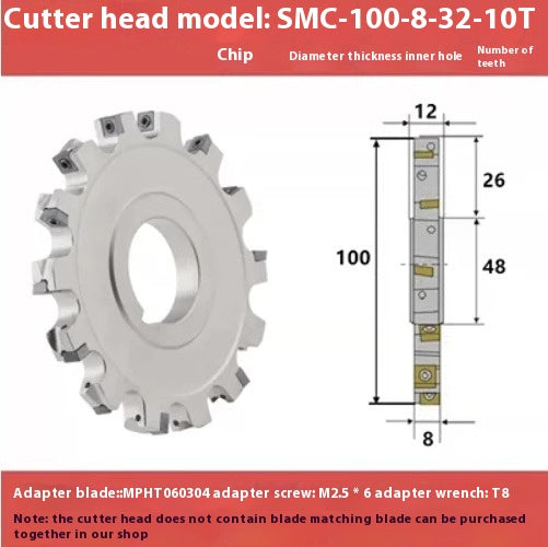 2080-CNC sleeve SMD side and face milling cutterhead CNC indexable chip SMC cutterhead T-slot grooving MPHT06 Shandong Denso Pricision Tools Co.,Ltd.
